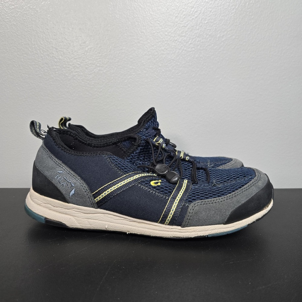 OluKai Shoes Mens 9 Blue Navy Kiai Trainer Walking Mesh Sneakers Athletic Boat